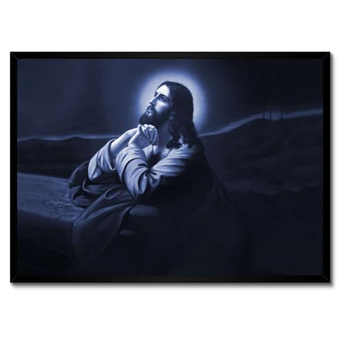 Prière de Jésus à Gethsémani poster mural encadré 70 x 50 cm