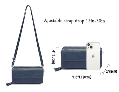 Image of Lanyani RFID Crossbody Wallet Wristlet Purse with Phone Pocket For Women Vegan Leather