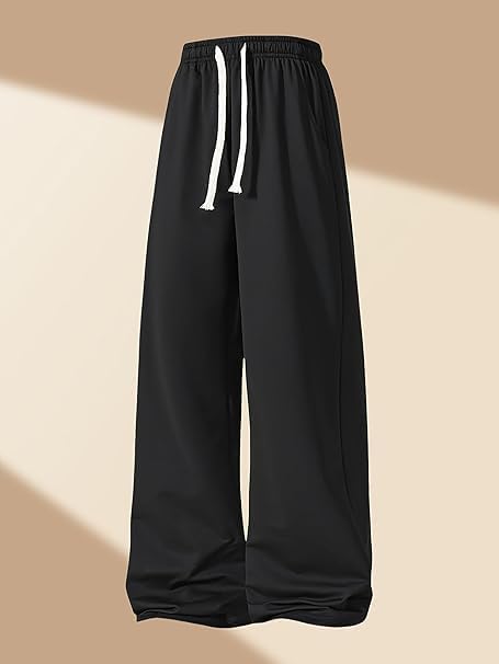 Image of Straight Wide fit Long Length Open Bottom Jogger for Men /Trending Multi Pocket Style, Relaxed Casual Pants for Men