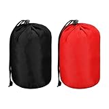 sourcing map Saco de 3.9 x 6.1 x 6.7 pulgadas, paquete de 2 bolsas de nailon resistentes al agua portátiles con cordón para polvo con solapa para polvo, bolsa seca ultraligera para camping, senderismo