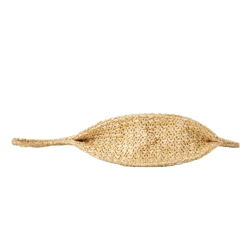 Bolso cruzado de ratán tejido forma pez beige miniatura 4
