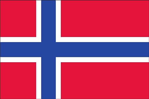 Premium Flag - 90 x 150 cm / 150 cm / 90 cm - Made of Polyester with Golden Eyelets - Durable and Weatherproof (Norway)