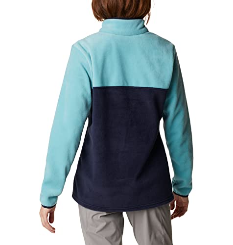 Image of Columbia Womens Benton Springs Half Snap II Pull Over Fleece Jacket, Dark Stone /Canoe /Vintage Blue, 3X