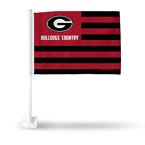Rico Industries NCAA Georgia Bulldogs Country Double Sided Double Sided Car Flag - 16