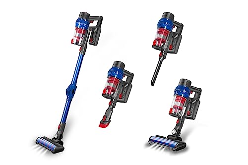 Swiss Pro+ Staubsauger Akku - kabellos Akkustaubsauger - Auch als Handstaubsauger Akku - Vakuumgrad: 18KPA - 250W Akkusauger kabellos - Kunststoff - Blau - 0,8L – Bild 6