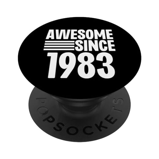 Impresionante idea de cumpleaños desde 1983 PopSockets PopGrip Intercambiable