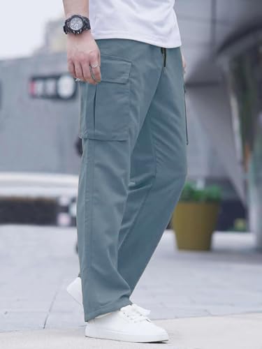 Image of DEEMOON Men's Cargo Pants Outdoor Hiking Multi-Pocket Utility Long Trousers | Men's Cargo