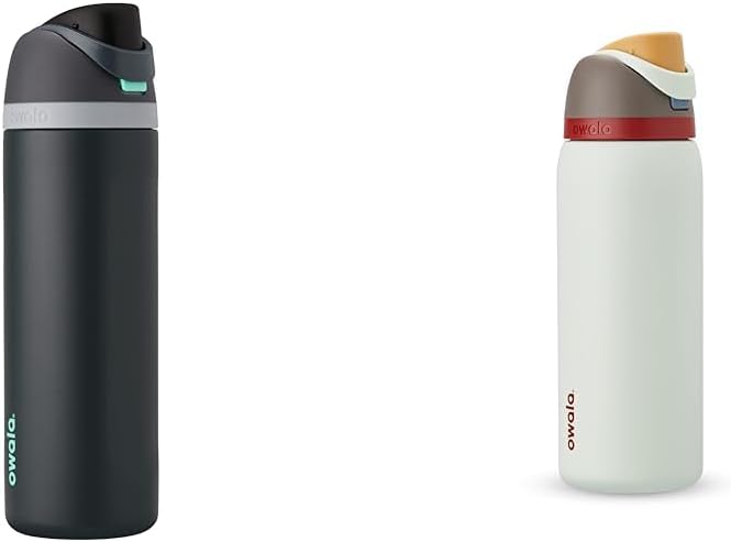 Owala FreeSip 32oz Insulated Stainless Steel Water Bottles with Straw 2-Pack in Foggy Tide and Boneyard