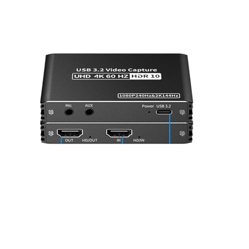 ZOZ03Y0 4K60 Fps USB 3.2 HDMI Video Capture Card 2K120Fps Game Recording Live Streaming Grabber for PS*4/5 Switch X*Box Camcorder(Apple Phone)