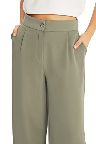 TRENDYOL Damen Trendyol Open Straight Trousers Pants, Helles Khaki, 40 EU