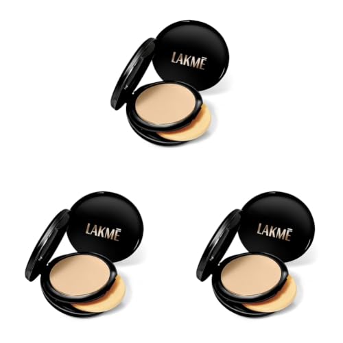 Image of Lakme Absolute White Intense Wet & Dry Compact, Ivory Fair 01, 9 g (Pack of 3)