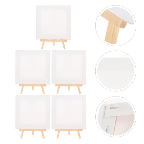 Mini caballetes de madera con lienzos para pintura y decoración 3