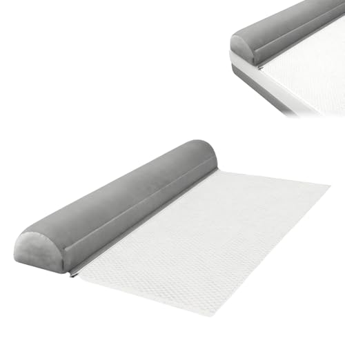 Barrera de seguridad inflable anticaída para cama – portátil y plegable (apto para viajes), barrera de seguridad antideslizante para cama individual, doble, king