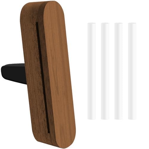 Eastbury アロマディフューザー 車用 クリップ式アロマホルダー カーディフューザー アロマディフューザー 車用芳香剤詰替用 リフィル 天然の木 車アロマ ドライブ アロマクリップ (木色, 無香)