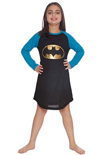 DC Comics Girls 'Batman Batgirl Gold Foil' Pajama Gown, Black, 7/8