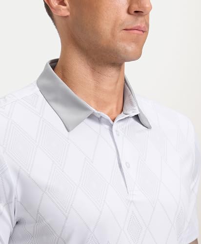 Image of Men's Golf Polo Shirts Dry Fit Performance Moisture Wicking Casual Print Golf Shirts for Men Breathable