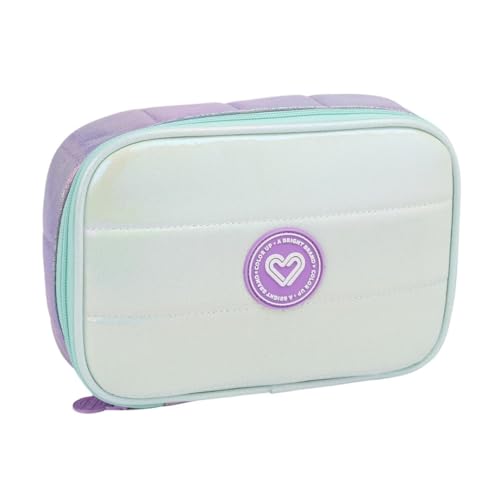Estojo Box Escolar Feminina Metalizado COR VERDE