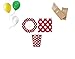 Isola Party - Kit party Pois ROSSO-BIANCO (8 Piatti, 12 bicchieri, 16 tovaglioli) (Rosso - Bianco)