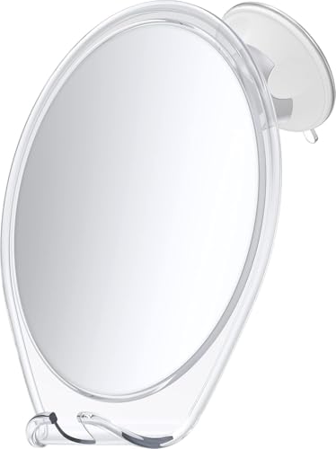 HONEYBULL Fogless Shower Mirror with Suction Mount & Swivel – Anti-Fog Acrylic...