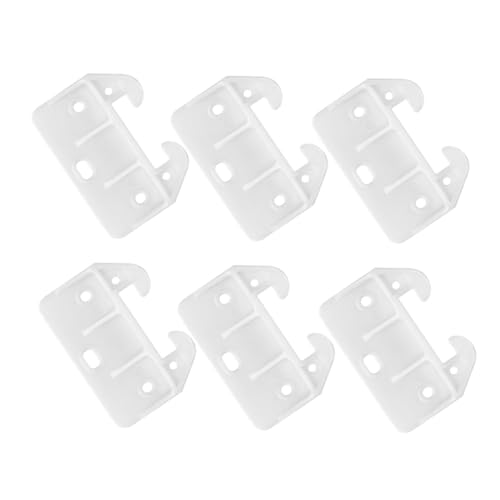 STOBAZA Plastic Crab Hook Drawer Guides 6pcs Set Dresser Rails Replacement Easy Install Drawer Track Guides