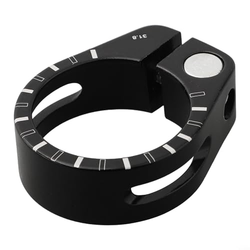 Bicycle Seat Post Clamp Aluminum Alloy Mountain Bike Seatpost Collar 31.8mm 34.9mm Lightweight CNC Machined Design for Road Bikes Folding Bikes Track Bikes (34.9 Black)