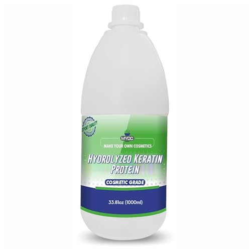 Myoc Hydrolyzed Keratin Protein | Cosmetic Grade | Ideal for DIY Hair & Skincare Formulations - 1 L / 33.8 Fl Oz