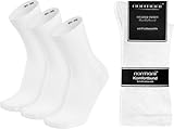 normani 6 Paar Spezial-Komfortsocken – Extraweite, atmungsaktive Socken für empfindliche Füße und Diabetiker, mit und ohne gepolsterter Fußsohle Farbe Weiß Größe 43-46