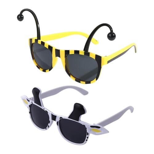 NYGGTYK Piezas De Gafas De Sol, Vasos De Vaca De Abejas, Accesorios Creativos De Tiro, Gafas Interesantes, Gafas De Animales, Hombres Y Mujeres Universales, Gafas Divertidas De Cumpleaños