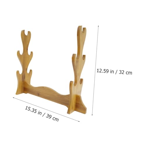 SUPVOX Suporte De Parede Para Instrumentos Musicais De Bambu Suporte De Exibição Suporte De Exibição