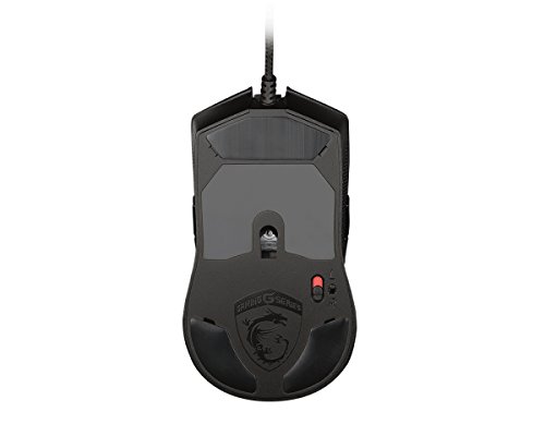 MSI Clutch GM40 Nero - Mouse gaming ambidestro USB Sensore Ottico Avago PMW3310 - 5000 DPI, Led Logo Rosso