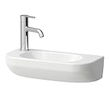 Couleur: blanc Laufen Lua lave-mains, 1 trou de robinetterie à gauche, vasque à droite, sans trop-plein, 500x230mm, 2, H8150824001131, Couleur: blanc