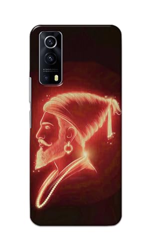 Image of Plastic Printfidaa Printed Hard Back Cover Case For Vivo Y53S|Vivo Iqoo Z3 Back Cover (Chatrapati Shivaji Maharaj) -112,Black