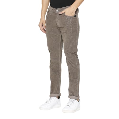 Image of Being Human Beige Slim Straight Fit Men's Denims Clothing