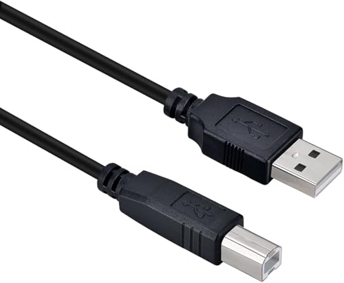 USB B MIDI Cable USB Cable Compatible with Novation Launchpad Pro, Launchpad MK2,Launchkey 37 [MK3],Launchkey 49 61 MIDI Keyboard Controller,Launch Control XL MkII,Xenyx 302USB 10 Feet