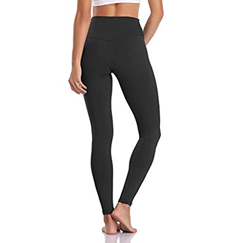 XLGX Women's High Waist Yoga Trousers Home Office Yoga Training Pants Tight Fitness Yoga Pants Yoga Pants Quick-Drying Short (XS, Black)