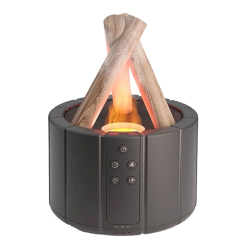 Image of Essential Oil Diffuser 250ml Color Flame Humidifier for Living Room Home Black