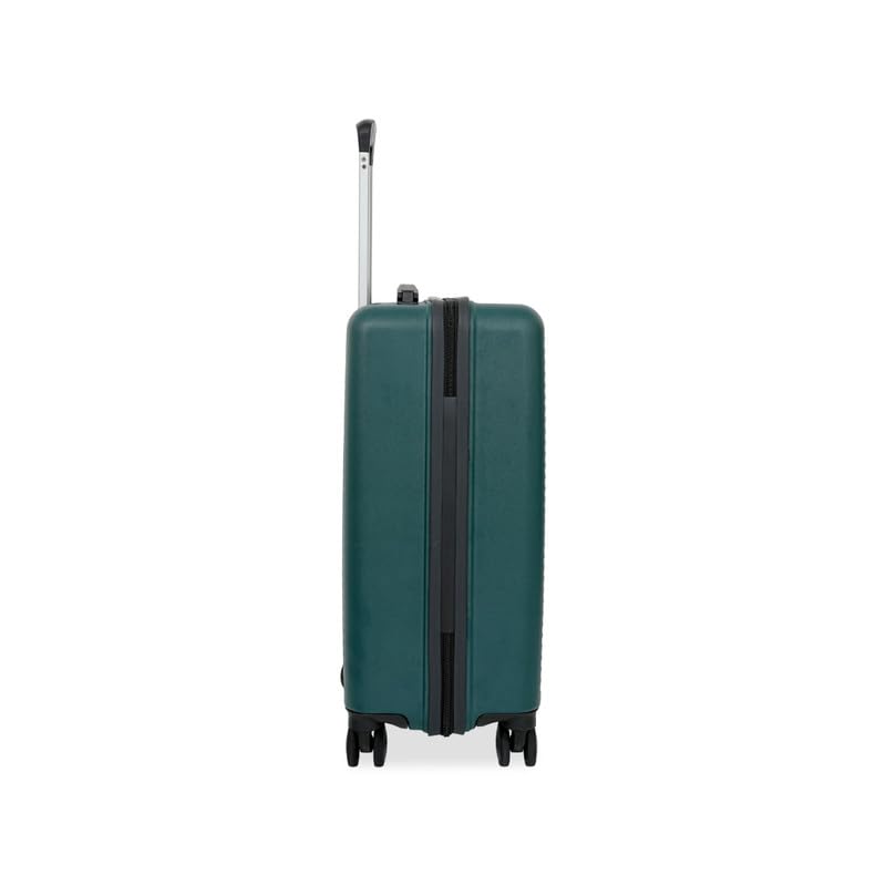 Image of United Colors of Benetton Cabin Hard Luggage Glide - Dark Green | PC Carry-On Trolley Bag | TSA Lock & 360 Spinner Wheels Suitcase | Telescopic Handle | Water Resistance | 55cm | 46L Capacity