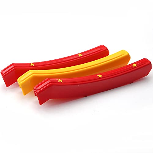 Image of SANRILY Multicolor Grille Decoration Insert Trims Compatible with Volvo XC90 LCI 2020-UP Front Grill Cover (Red /Yellow /Red)