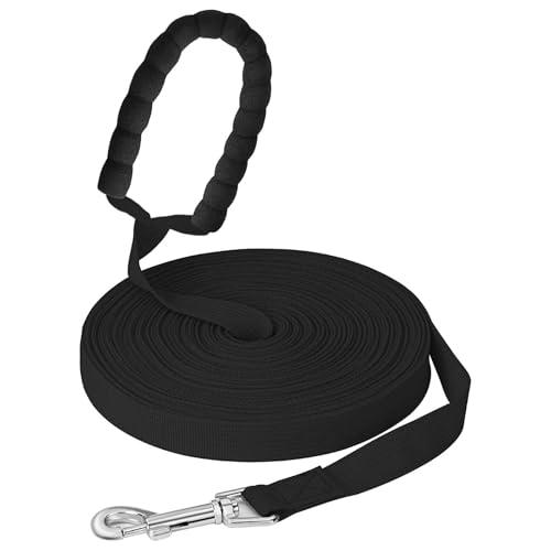 Mainiusi Guinzaglio per Cani Lungo 30 m, Guinzaglio da Addestramento per Cani con Manico Imbottito