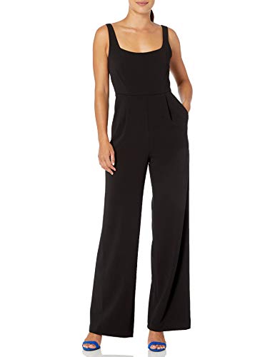 Calvin Klein Women's Sleeveless Square Neck Jumpsuit, Black, 2