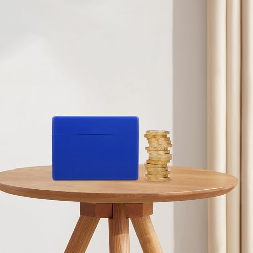 Caja para guardar monedas reutilizable azul de plástico miniatura 6