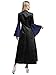 Sinleey Women Clergy Robe Church Dress Long Robe Elegant Church Clergy Dress Full Length Bodycon Dresses Navy Blue Small