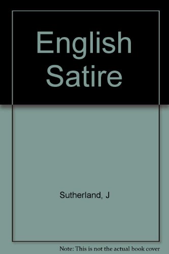 English Satire B00669O4UQ Book Cover