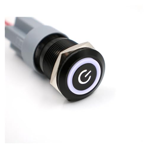 Bouton poussoir étanche 19mm interrupteur klaxon moteur pour auto 12V