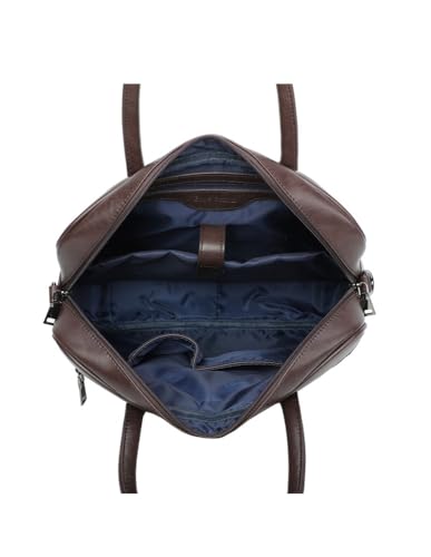Serviette ordinateur portable 38cm Blue Smith sac cartable marron pour actif