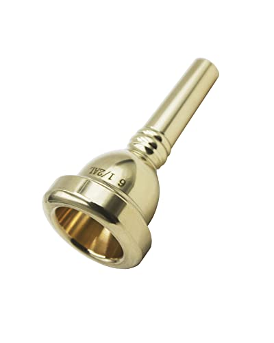 Pangmao Embouchure de trombone plaqué or (6 1/2AL) pour euphonium baryton Accessoire d'instrument de musique Cover