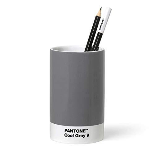 Pantone Schreibtisch-Organizer Stiftebecher, Porzellan, Cool Gray 9, grau