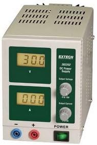 Extech DC Power Supply, 18V, 3A, Dual Display, Adj/Constant