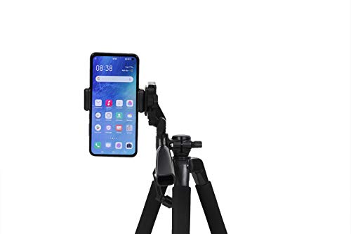 Image of Photron Stedy 500 Adjustable Aluminium Alloy Lightweight Tripod Max Height 1350MM with Pan Head, Extra Quick Release Plate, Smartphone Mobile Phone Holder, Action Camera Holder, Foam Grip, Carry Case