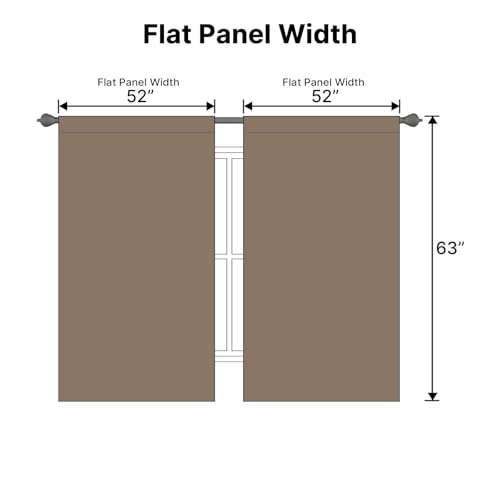 Image of H.VERSAILTEX Blackout Curtains Thermal Insulated Window Treatment Panels Room Darkening Blackout Drapes for Living Room Back Tab /Rod Pocket Bedroom Draperies (2 Panels, Macchiato, 52 x 63 Inch)